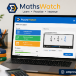 Student using MathsWatch online maths lessons and practice questions on a computer