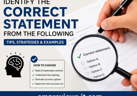 Identify the correct statement from the following options