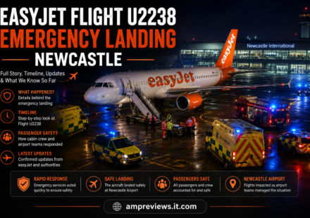 EasyJet flight U2238 emergency landing at Newcastle International Airport
