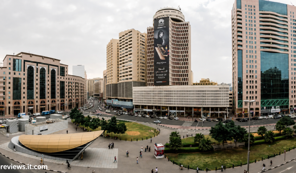 Baniyas Square Station Dubai Metro Green Line and surrounding Deira area