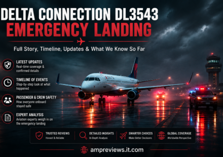 Delta Connection DL3543 aircraft during an emergency return and landing.