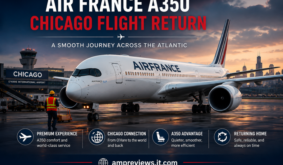 Air France A350 Chicago flight return after an unexpected flight interruption