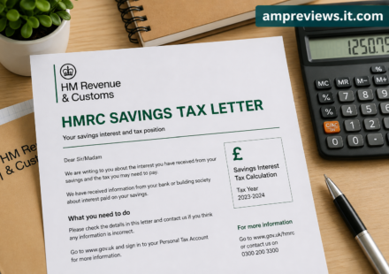 HMRC savings tax letter showing information about savings interest and tax