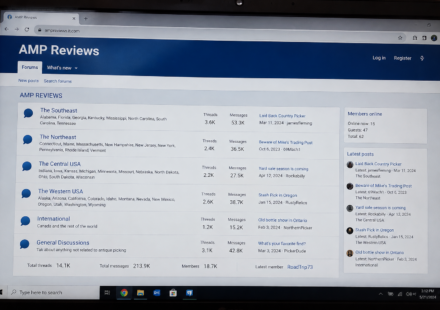 Ampreviews.net forum review website showing online discussions and community categories