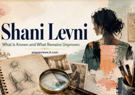 Shani Levni featured in a vintage editorial collage with artwork, photographs, notes, and a magnifying glass