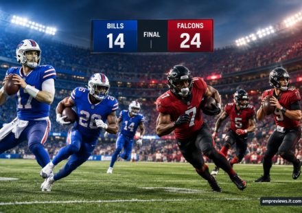 Buffalo Bills vs Atlanta Falcons match player stats showing key NFL players and game performances.