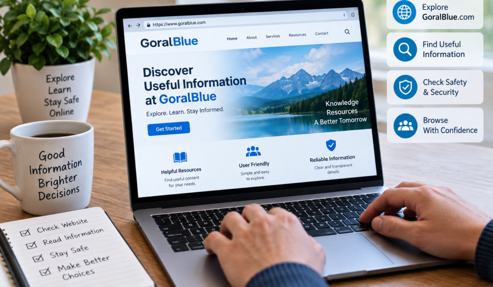 GoralBlue com website guide showing online information, navigation, and safe browsing tips.