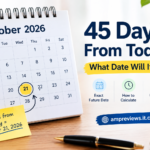 45 days from today calendar showing October 21, 2026