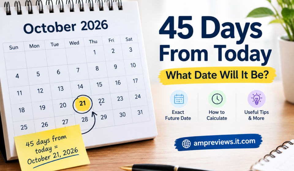45 days from today calendar showing October 21, 2026