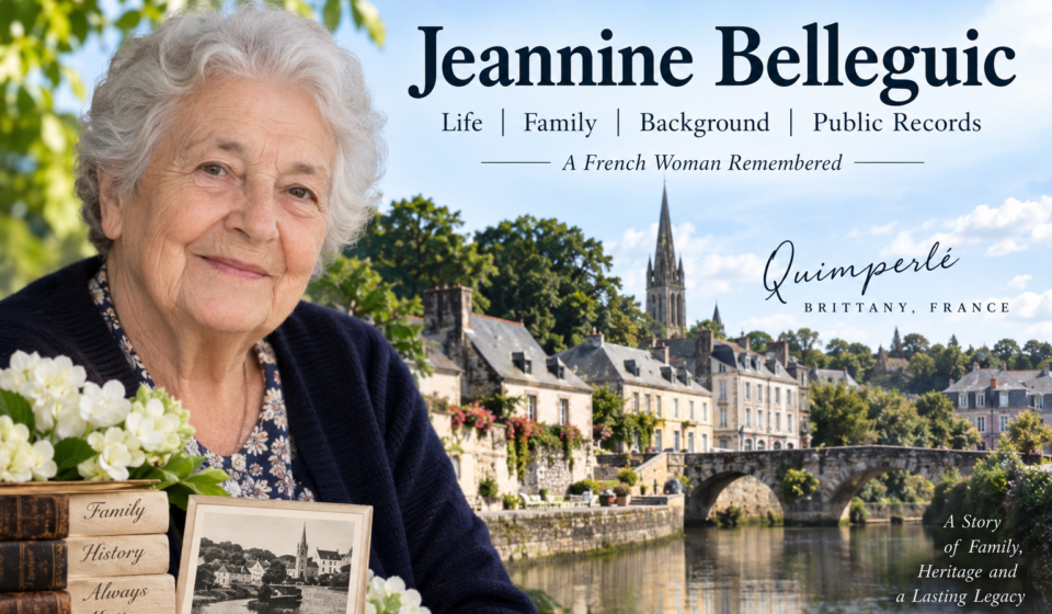 Jeannine Belleguic life, family background, and connection to Quimperlé, France.